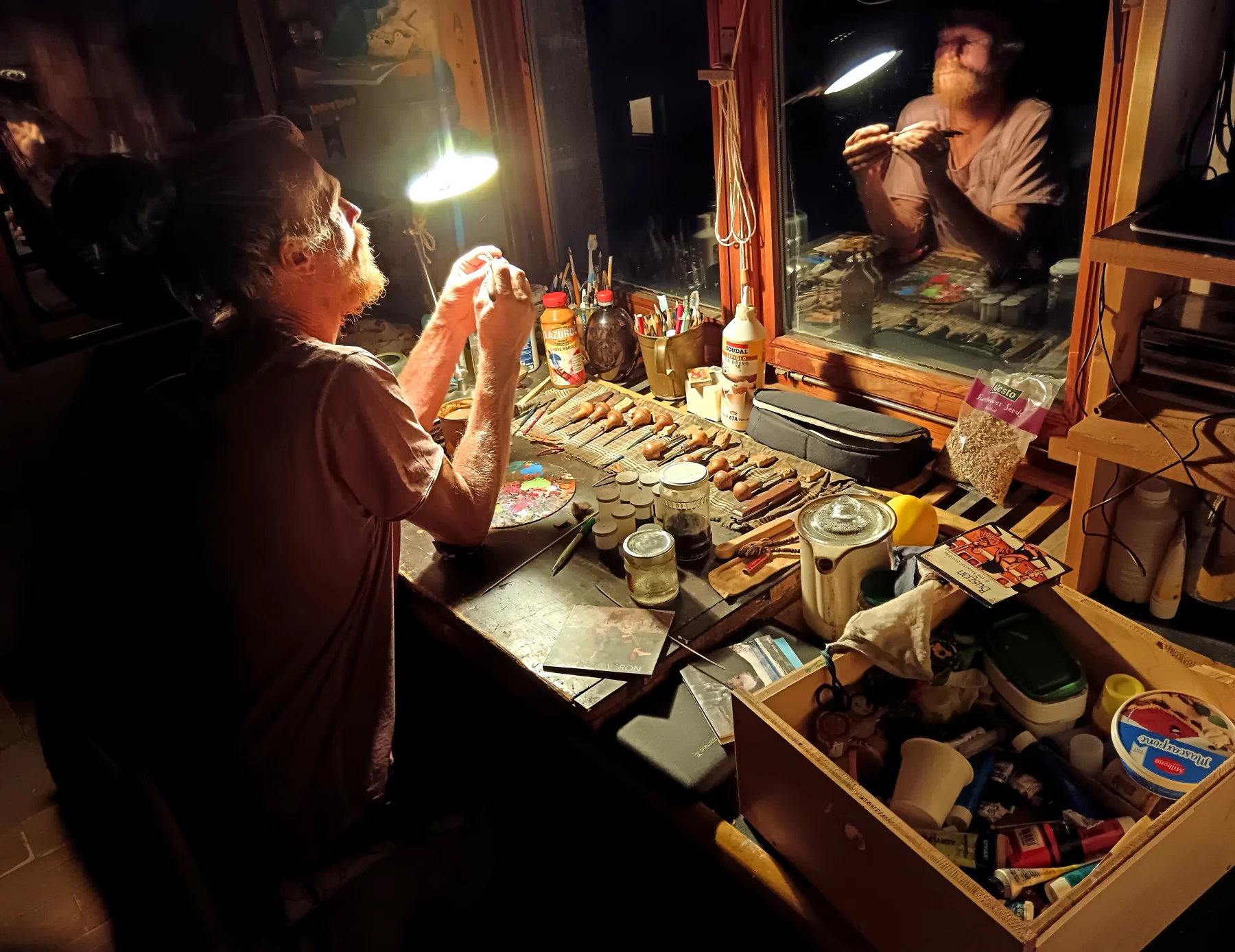 Štěpán Holoubek at work in the studio